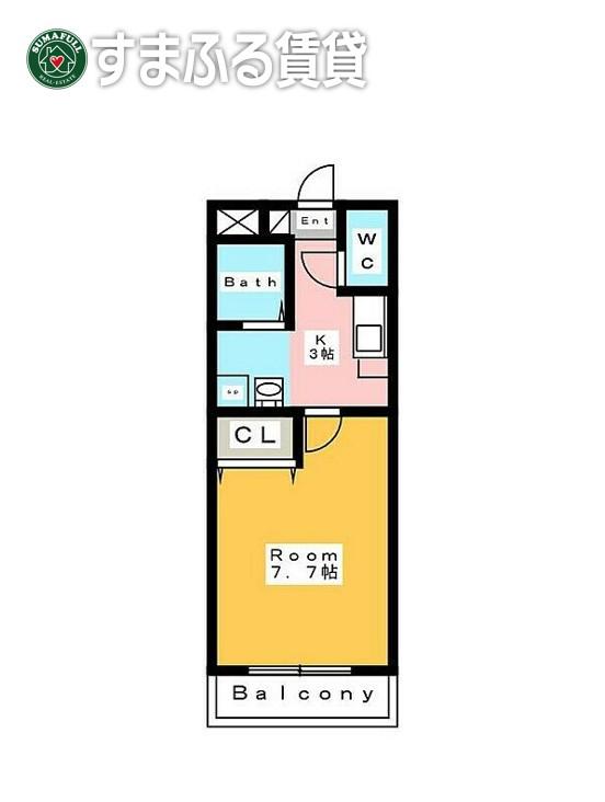 A・CITY矢作橋駅前(1K/2階)の間取り写真