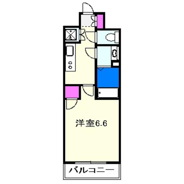 フォレストインサイド深井(1K/8階)の間取り写真