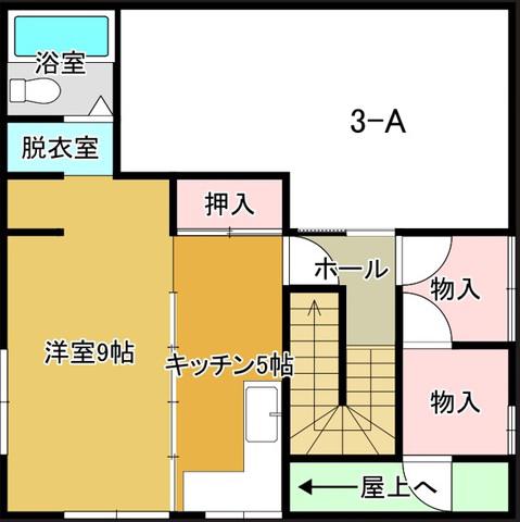 田町システムビル3-B(1DK/3階)の間取り写真