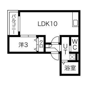 WARREN JUICHIYAIII(1LDK/1階)の間取り写真