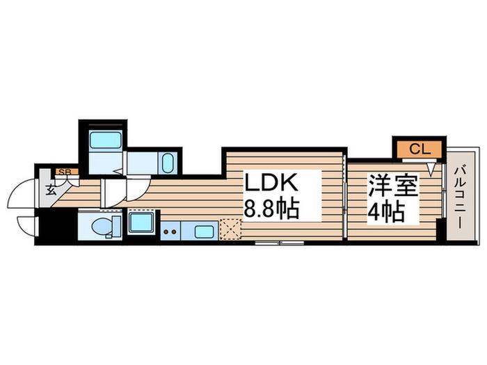 MYサクシティ(1LDK/1階)の間取り写真