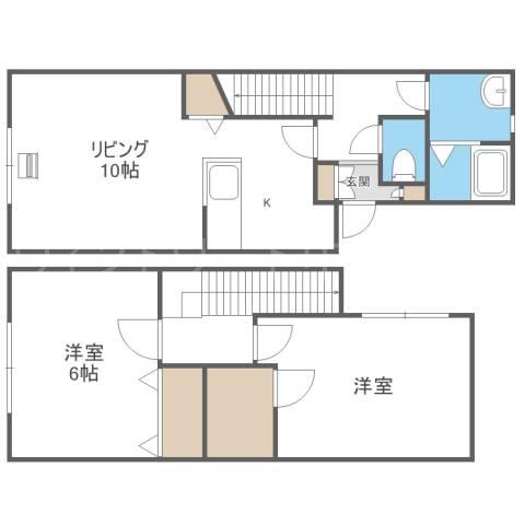  アルレシャ (2LDK/2階)の間取り写真