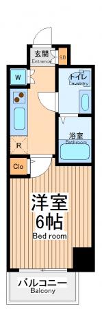 レアライズ川崎(1K/8階)の間取り写真