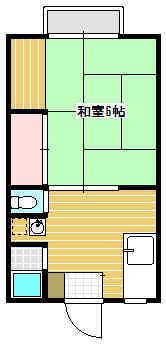 第五戸張ハイツ(1DK/2階)の間取り写真