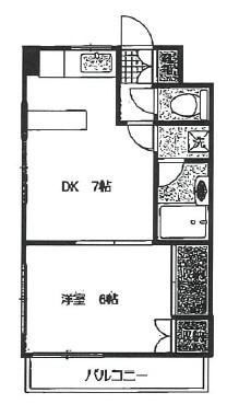 エクメーネ(1DK/2階)の間取り写真