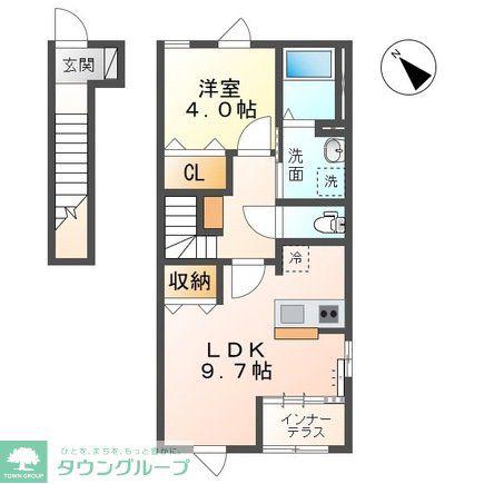 エス フィオーレ(1LDK/2階)の間取り写真