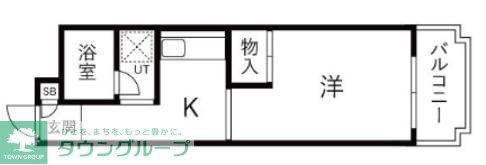 プラザ上北沢(ワンルーム/2階)の間取り写真