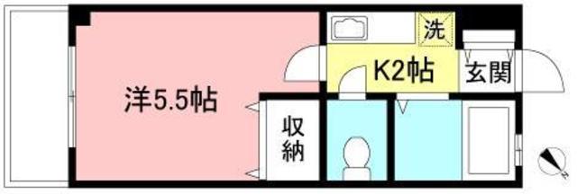 STハイム(1K/2階)の間取り写真