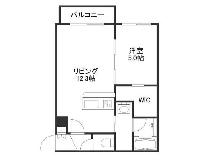マ・メゾン山鼻(1LDK/1階)の間取り写真