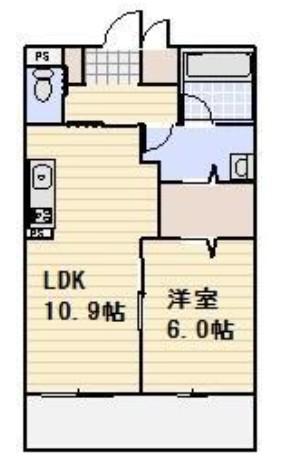 メディカルガーデン谷塚A(1LDK/2階)の間取り写真