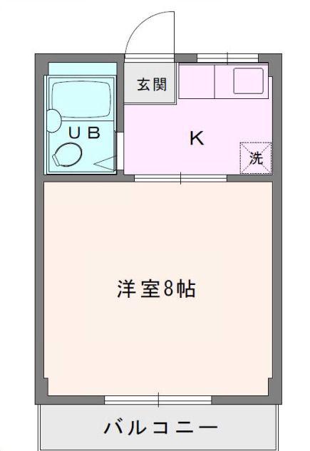 コーポ愛名A(1K/2階)の間取り写真