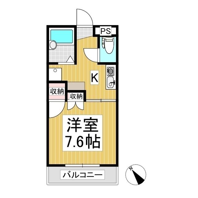 コーポアピア(1K/3階)の間取り写真