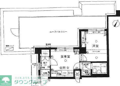 ライオンズマンション井荻第2(1DK/4階)の間取り写真