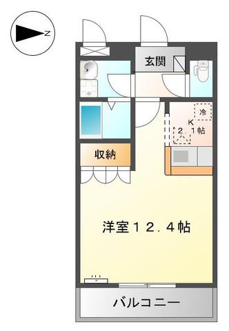 ビバーチェ(1K/1階)の間取り写真