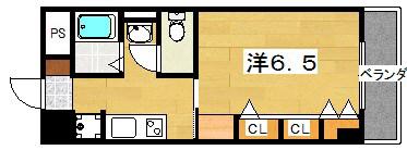 KS ESPOIR(1K/3階)の間取り写真