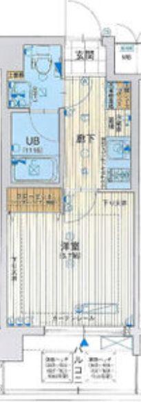 LC新梅田II(1K/7階)の間取り写真