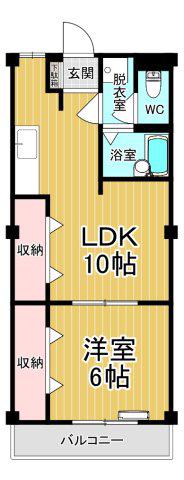 ロイヤルハイツ(1LDK/4階)の間取り写真