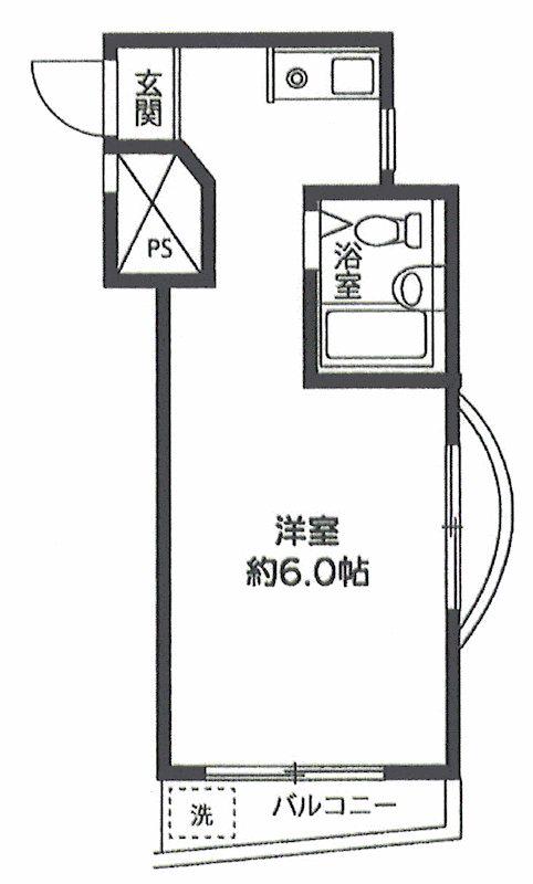 ベルハイム常盤台(ワンルーム/3階)の間取り写真