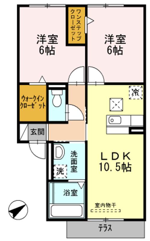 リバーシティ(2LDK/1階)の間取り写真