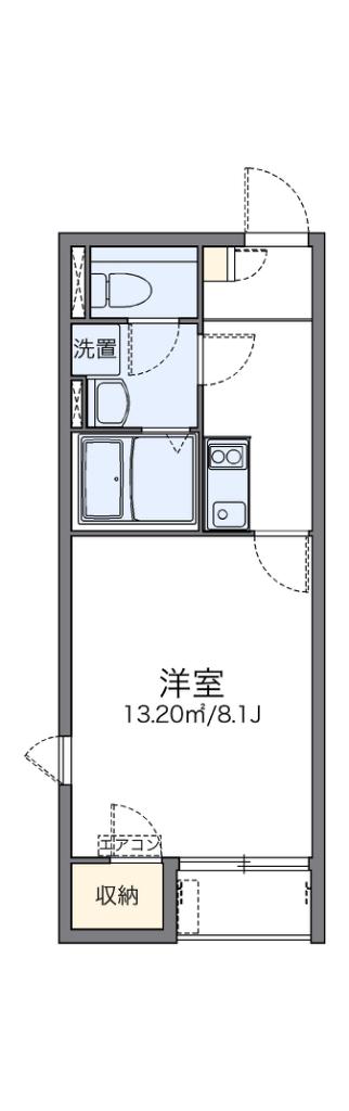 レオネクストイクセン5(1K/2階)の間取り写真