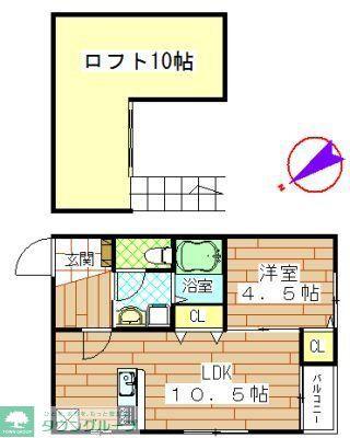 ビオス姪浜南(1SLDK/1階)の間取り写真