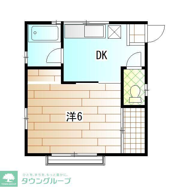 上北沢ホワイトコーポ(1DK/2階)の間取り写真