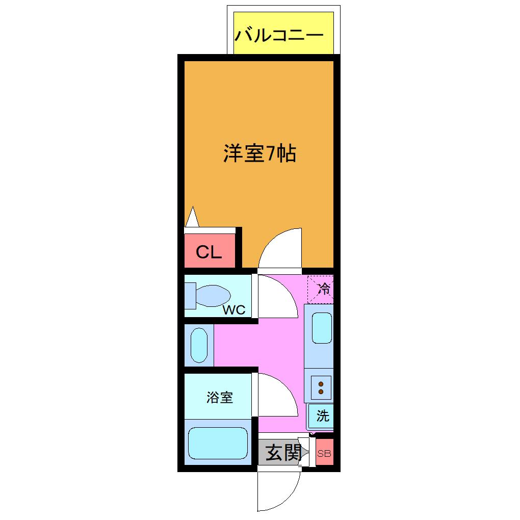 ラパオリーブ(1K/2階)の間取り写真