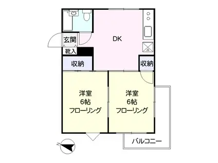 STプラザ大泉学園(2DK/2階)の間取り写真