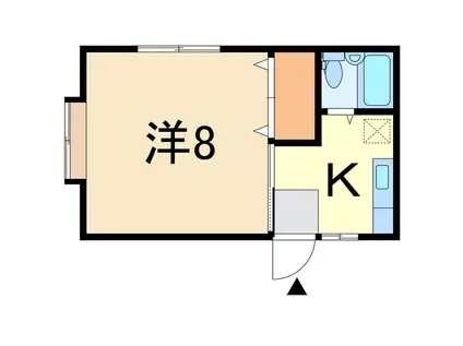 エイトハイツ(1K/2階)の間取り写真