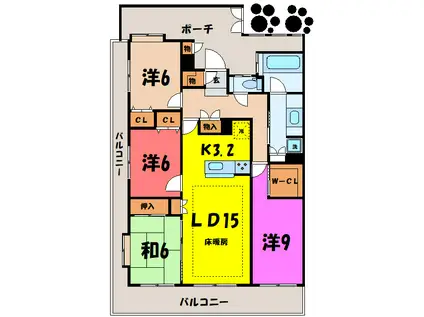 シーズガーデン高崎ラピア(4LDK/8階)の間取り写真