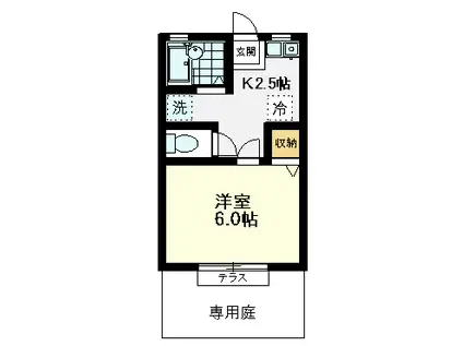 第8松浦コーポ(1K/1階)の間取り写真