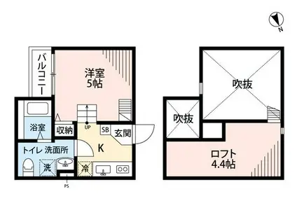 CASA DEL CANARIO諏訪ノ森(ワンルーム/2階)の間取り写真