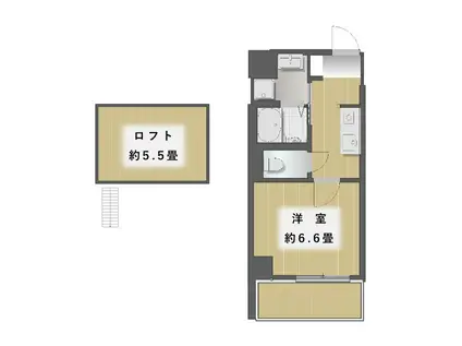 REA.FIRST(1K/6階)の間取り写真