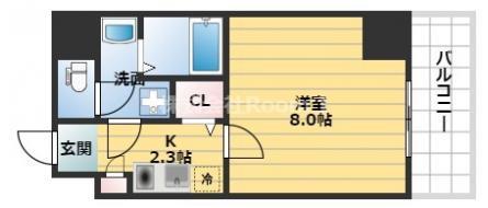 MT空堀(1K/8階)の間取り写真