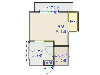 福田ビル(1K/3階)の間取り写真