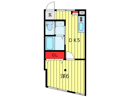 東尾久ビル(1DK/3階)の間取り写真
