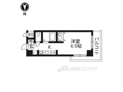 プレサンス京都駅前千都(1K/2階)の間取り写真