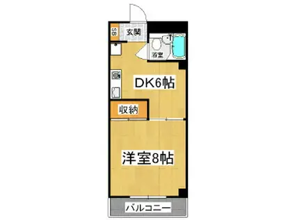 アキ・デザインマンション(1DK/3階)の間取り写真