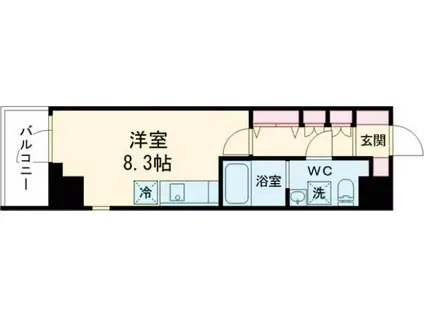 クオリタス押上業平(ワンルーム/4階)の間取り写真