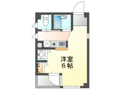 サンキャッスル菅原 ホームメイト管理物件(ワンルーム/3階)の間取り写真