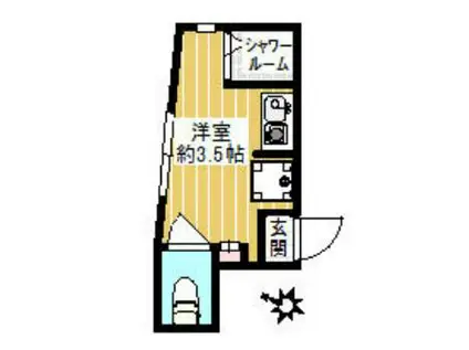 サークルハウス大島参番館(ワンルーム/1階)の間取り写真