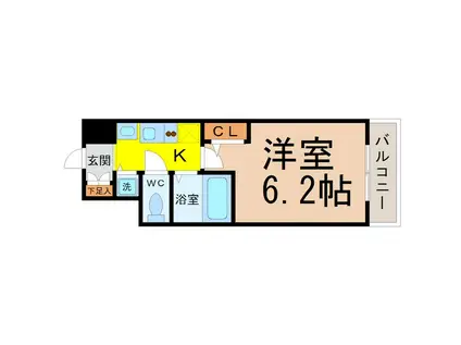 プレサンス名古屋STATIONビジュ(1K/5階)の間取り写真