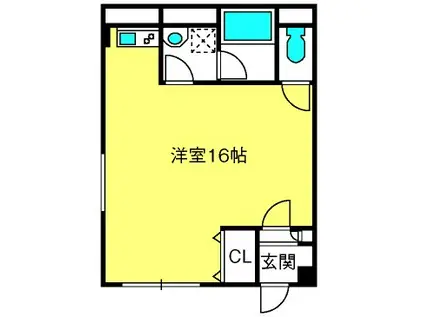 第二コーポアイダ(ワンルーム/1階)の間取り写真