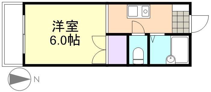 ピッコラ カーサ(1K/2階)の間取り写真