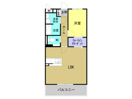 サンシャイン久米(1LDK/1階)の間取り写真