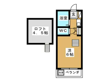 第3シャンポールFUJI(ワンルーム/2階)の間取り写真