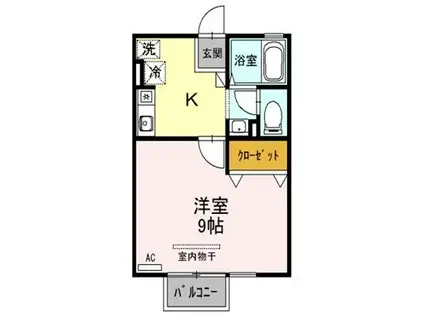 コンフォートTK(1K/2階)の間取り写真