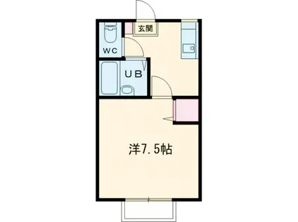 ピュアシティルミネ(1K/2階)の間取り写真