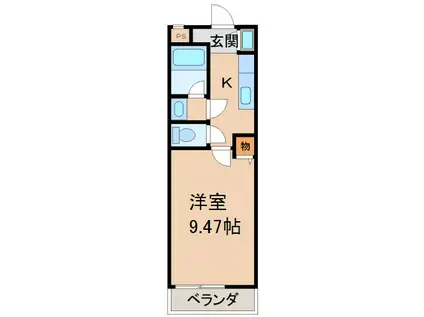 フジパレス水道路(1K/2階)の間取り写真