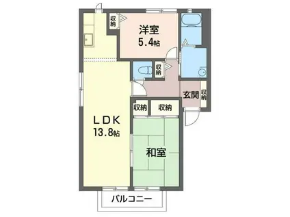 ユーフォリア(2LDK/2階)の間取り写真